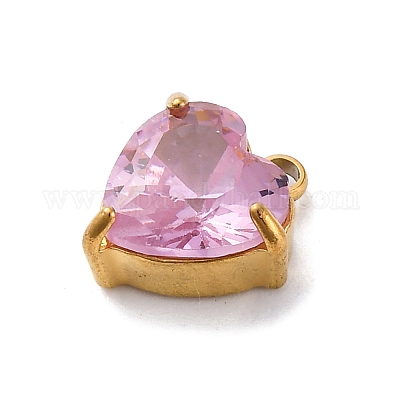 Подвески из нержавеющей стали 304 со стразами STAS-P386-01G-03-1