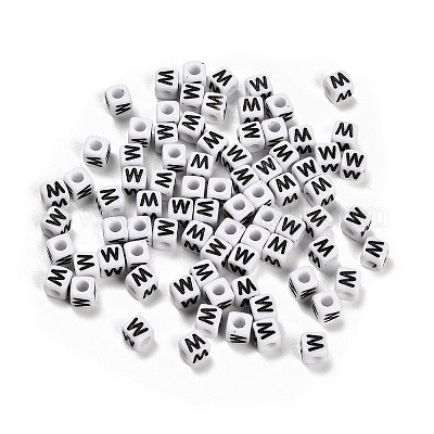 Непрозрачные акриловые бусины OACR-S076-01W-1