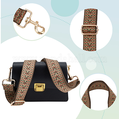 2 шт. 2-х цветные лямки для сумки из полиэстеровой тесьмы в стиле бохо DIY-WR0003-37-1