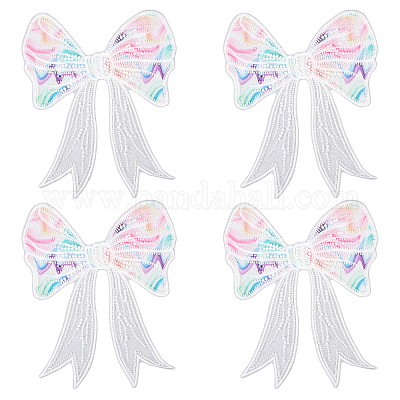 Бант полиэстер вышитый костюм аксессуары DIY-WH0308-564B-1