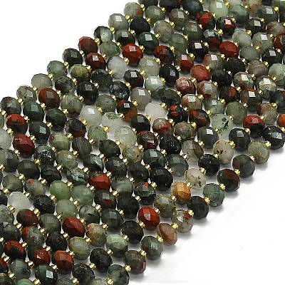 Натуральные африканские бусины из кровавого камня G-P573-A41-01-1