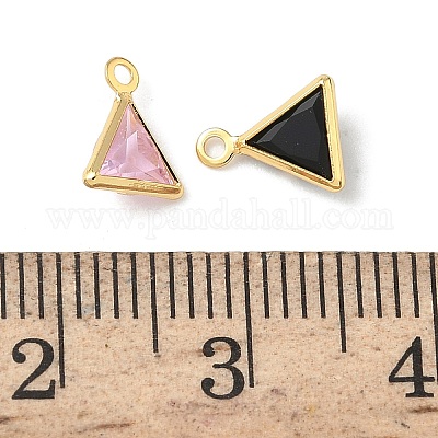 Латунные с фианитами и стеклянными подвесками KK-Z136-28G-1