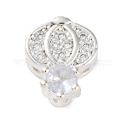 Стойки обшивки латунь микро проложить кубического циркония бусы KK-Z082-05S-1