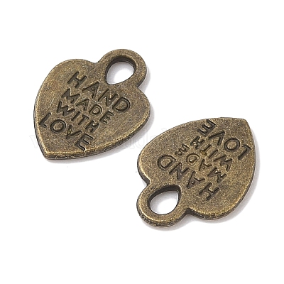 Тибетском стиле сплава сердца подвески TIBEP-Q035-07AB-NR-1