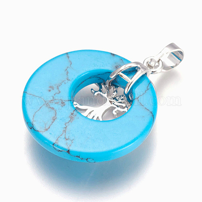 Синтетические бирюзовые подвески G-F573-C06-1