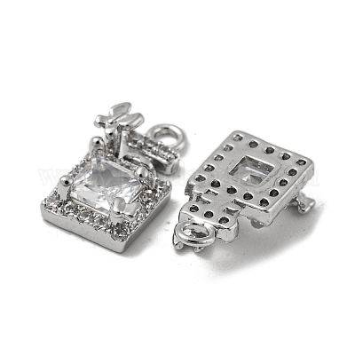 Латунные микро проложить кубического циркония подвески KK-H460-11P-1