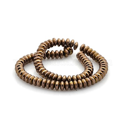 Класс ааа гальванического немагнитного синтетического гематита жемчужные бусы G-M079-05-1