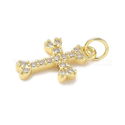 Латунные микро проложить кубического циркония подвески KK-I379-13G-01-1