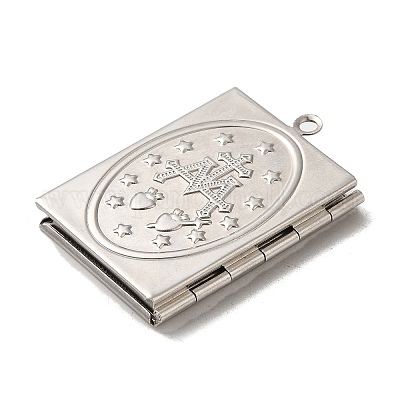 Подвески-медальоны из нержавеющей стали 304 STAS-Q300-01B-P-1