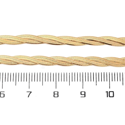 Ожерелья из витой цепи-змейки из нержавеющей стали 304 X-NJEW-Q013-08G-1