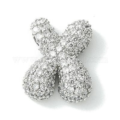 Подвески из латуни с покрытием из прозрачного кубического циркония KK-S378-01P-X-1