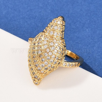 Манжеты из латуни с микро паве кубический цирконий для женщин RJEW-L132-03G-01-1