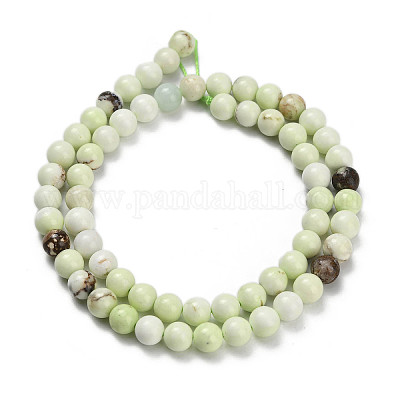 Бусины из натуральной лимонной бирюзы (яшмы) G-C259-B04-6mm-1