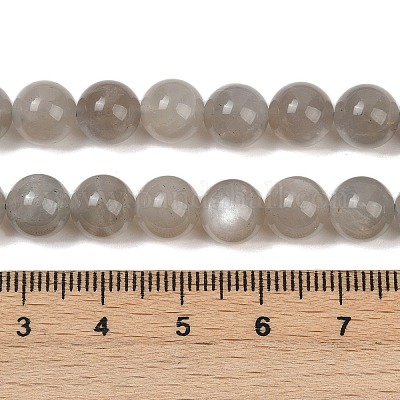 Натуральные серые бусины из лунного камня G-G206-A01-8mm-1