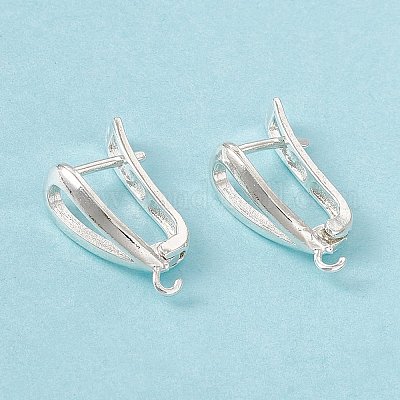 Латунные серьги-кольца с застежкой сзади KK-A172-21S-1