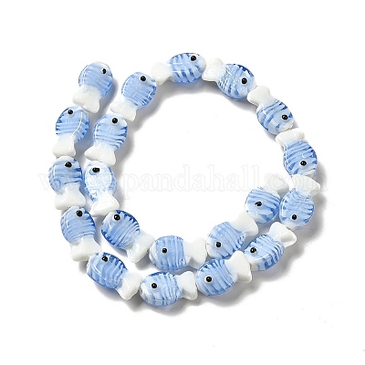 Бусы лэмпворк ручной работы LAMP-G154-07F-1