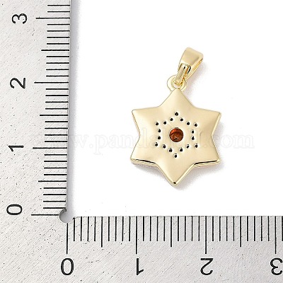 Латунные микро проложить кубического циркония подвески KK-Q030-04B-G-1