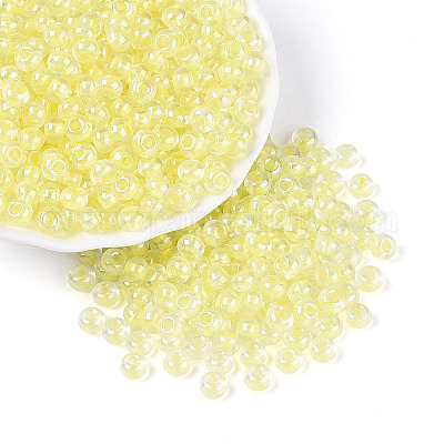 Внутри цветные прозрачные стеклянные бусины&nbsp;SEED-T009-01I-1