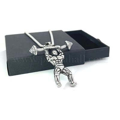 Ожерелья из нержавеющей стали с подвеской для фитнес-мышц для мужчин LW2932-1