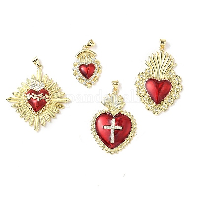 Латунные микро проложить кубического циркония подвески KK-I379-03G-B-1