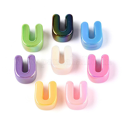 УФ-покрытие непрозрачные акриловые европейские бусины OACR-M027-03U-1