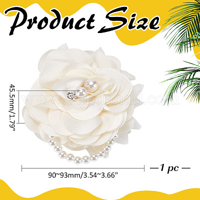 1шт полиэстеровая брошь-цветок JEWB-ME0001-11A-1