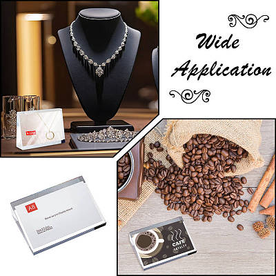 Настольный прямоугольный акриловый держатель для визиток AJEW-WH0650-89A-1