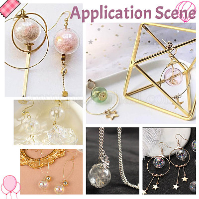 30 шт. бусины-шарики из дутого стекла ручной работы с двумя отверстиями GLAA-GO0001-12B-1