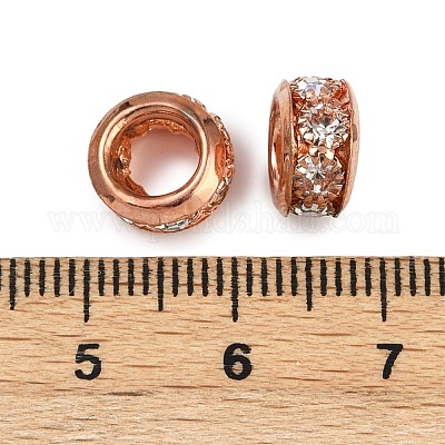 Латунные бусины со стразами &nbsp;KK-U071-02C-01RG-1