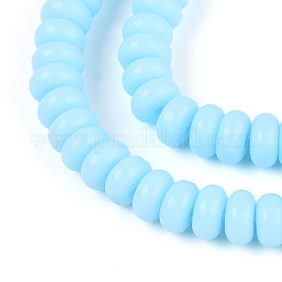 Непрозрачные с напылением стеклянные бусины GLAA-ZX008-6mm-18J-1