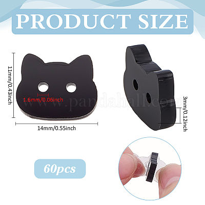 60шт акриловые пуговицы BUTT-PH0001-59C-02-1