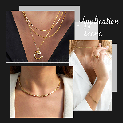 Наборы для самостоятельного изготовления браслета-цепочки и ожерелья DIY-SC0020-21G-1