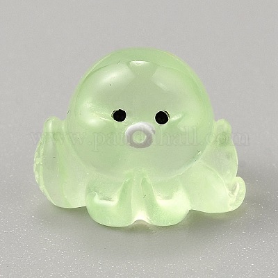 Светящиеся прозрачные смоляные украшения в виде осьминога RESI-WH20017-01G-1