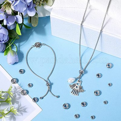 48 шт. 4 вида бусин из нержавеющей стали 201 и 304 STAS-SC0007-34-1