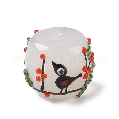 Бусины ручной работы в технике лэмпворк с неровностями LAMP-M025-01-1