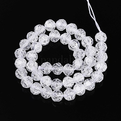 Прозрачные треск стекла бисер нитей GLAA-N053-10mm-11-1