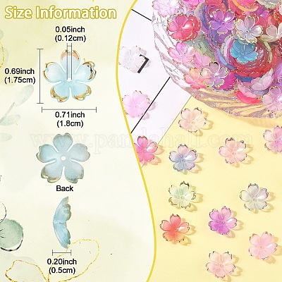 50 шт. акриловые колпачки для бусин OACR-YW0002-67A-1