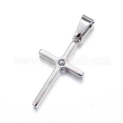 Подвески из хирургической нержавеющей стали 316 с кубическим цирконием STAS-P145-04P-1