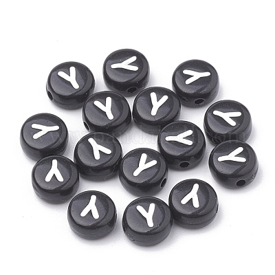 Непрозрачные акриловые бусины SACR-N002-02Y-1