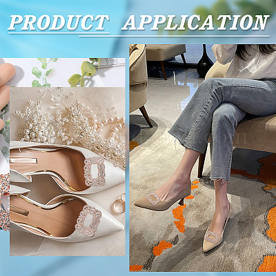 Украшение обуви из сплава со стразами FIND-GF0006-01A-RG-1