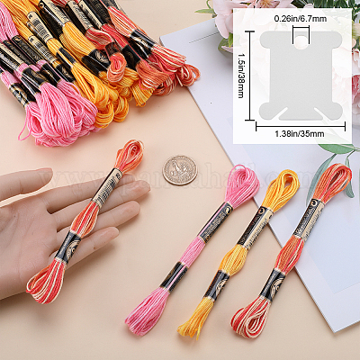 30 моток 3 цвета 6-слойная полиэфирная мулине для вышивания OCOR-GF0003-43B-1