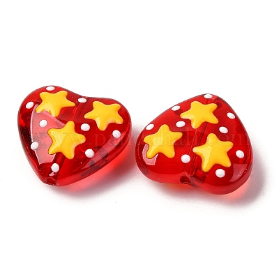 Стеклянные эмалевые бусины GLAA-Q125-01A-03-1