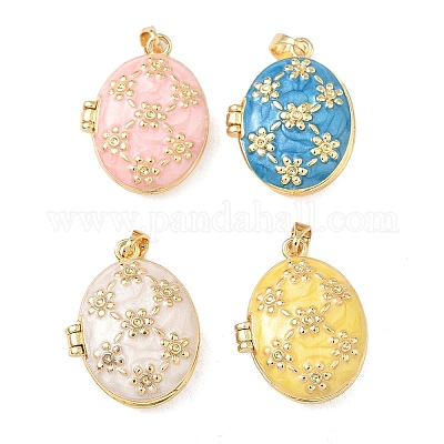 Латунь эмаль Locket подвески KK-F923-03A-G-1