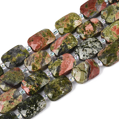 Природные Unakite бисер нитей G-T139-86-1