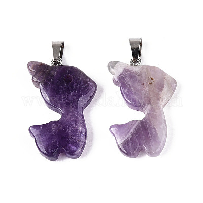 Подвески из натурального аметиста  G-T144-11E-1