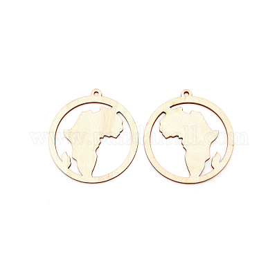 Большие деревянные подвески WOOD-WH0002-13-1