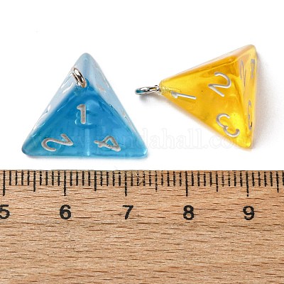 4 грань подвески из прозрачной смолы RESI-S021-01A-1