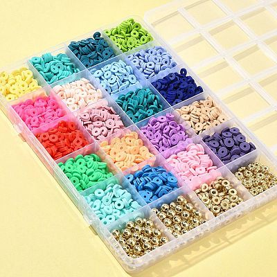 DIY Heishi бусины из полимерной глины набор для поиска ювелирных изделий DIY-FS0005-94B-1