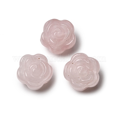 Резные бусины из натурального розового кварца G-L636-C07-01-1