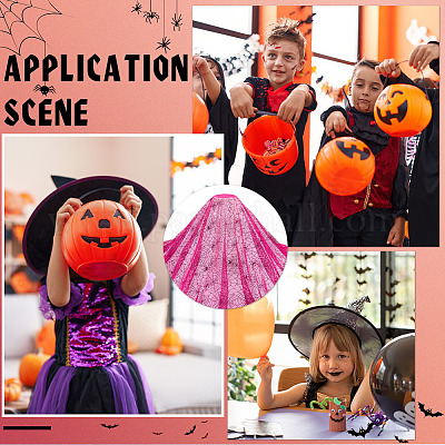 Полиэстеровая сетчатая ткань на тему Хэллоуина DIY-WH0589-86A-1